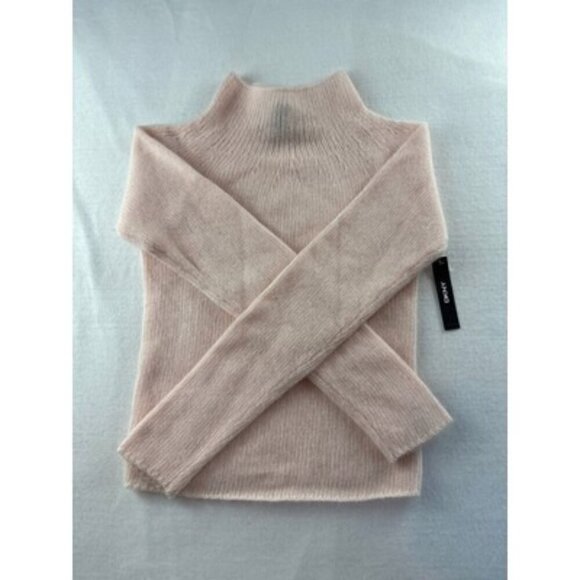 DKNY Womens Pink Wool Turtleneck Sweater P Size - Picture 2 of 4